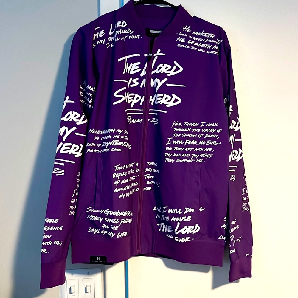 PURPLE SCRIPTURE JACKET